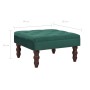 Dark green velvet stool 60x60x36 cm by vidaXL, Side tables - Ref: Foro24-3070666, Price: 91,77 €, Discount: %