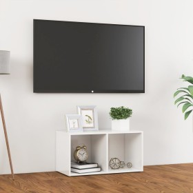 Glossy white plywood TV cabinet 72x35x36.5 cm by vidaXL, TV Furniture - Ref: Foro24-805531, Price: 37,41 €, Discount: %