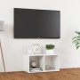 Mueble para TV madera contrachapada blanco brillo 72x35x36,5 cm de vidaXL, Muebles TV - Ref: Foro24-805531, Precio: 37,76 €, ...