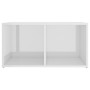 Mueble para TV madera contrachapada blanco brillo 72x35x36,5 cm de vidaXL, Muebles TV - Ref: Foro24-805531, Precio: 37,76 €, ...