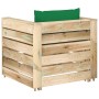 2-teilige Gartenmöbel mit grün imprägnierten Holzkissen von vidaXL, Gartensets - Ref: Foro24-3074536, Preis: 161,68 €, Rabatt: %