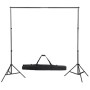 Fotostudio-Set, schwarzer Hintergrund 600 x 300 cm und Beleuchtung von vidaXL, Blitze und Studiobeleuchtung - Ref: Foro24-160...