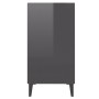 Glossy gray plywood sideboard 57x35x70 cm by vidaXL, Sideboards - Ref: Foro24-806066, Price: 43,50 €, Discount: %