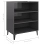 Glossy gray plywood sideboard 57x35x70 cm by vidaXL, Sideboards - Ref: Foro24-806066, Price: 43,50 €, Discount: %