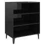 Aparador de madera contrachapada negro brillante 57x35x70 cm de vidaXL, Aparadores - Ref: Foro24-806065, Precio: 44,70 €, Des...