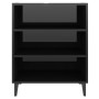 Aparador de madera contrachapada negro brillante 57x35x70 cm de vidaXL, Aparadores - Ref: Foro24-806065, Precio: 44,70 €, Des...