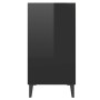 Aparador de madera contrachapada negro brillante 57x35x70 cm de vidaXL, Aparadores - Ref: Foro24-806065, Precio: 44,70 €, Des...