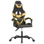 Schwarz-goldener Gaming-Stuhl aus Kunstleder von vidaXL, Gaming-Stühle - Ref: Foro24-3143844, Preis: 122,99 €, Rabatt: %