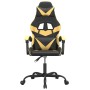 Schwarz-goldener Gaming-Stuhl aus Kunstleder von vidaXL, Gaming-Stühle - Ref: Foro24-3143844, Preis: 122,99 €, Rabatt: %