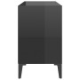 Mueble de TV con patas de metal negro brillante 69,5x30x50 cm de vidaXL, Muebles TV - Ref: Foro24-805939, Precio: 38,31 €, De...