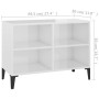 TV-Schrank mit glänzend weißen Metallbeinen 69,5 x 30 x 50 cm von vidaXL, TV-Möbel - Ref: Foro24-805938, Preis: 34,18 €, Raba...