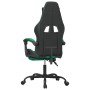 Silla gaming con reposapiés cuero sintético negro verde de vidaXL, Sillones para videojuegos - Ref: Foro24-3143833, Precio: 1...