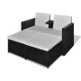 Set muebles de jardín 4 piezas y cojines ratán sintético negro de vidaXL, Conjuntos de jardín - Ref: Foro24-40737, Precio: 24...