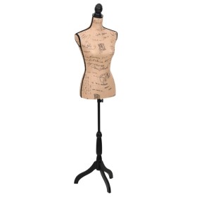 Brown and black jute woman bust mannequin by vidaXL, Gallants at night - Ref: Foro24-30029, Price: 69,33 €, Discount: %