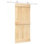 Puerta corredera con herrajes madera maciza de pino 90x210 cm de vidaXL, Puertas - Ref: Foro24-3203089, Precio: 168,71 €, Des...