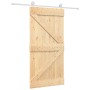 Puerta corredera con herrajes madera maciza de pino 100x210 cm de vidaXL, Puertas - Ref: Foro24-3203103, Precio: 269,91 €, De...