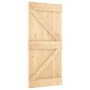 Puerta corredera con herrajes madera maciza de pino 100x210 cm de vidaXL, Puertas - Ref: Foro24-3203103, Precio: 269,91 €, De...