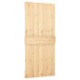 Puerta corredera con herrajes madera maciza de pino 100x210 cm de vidaXL, Puertas - Ref: Foro24-3203103, Precio: 269,91 €, De...