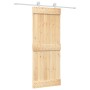 Puerta corredera con herrajes madera maciza de pino 80x210 cm de vidaXL, Puertas - Ref: Foro24-3203087, Precio: 160,49 €, Des...