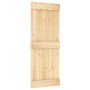 Puerta corredera con herrajes madera maciza de pino 80x210 cm de vidaXL, Puertas - Ref: Foro24-3203087, Precio: 160,49 €, Des...