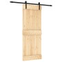 Puerta corredera con herrajes madera maciza de pino 80x210 cm de vidaXL, Puertas - Ref: Foro24-3202972, Precio: 146,40 €, Des...