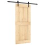 Puerta corredera con herrajes madera maciza de pino 90x210 cm de vidaXL, Puertas - Ref: Foro24-3202978, Precio: 163,76 €, Des...