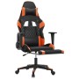 Gaming-Stuhl mit Fußstütze aus schwarzem orangefarbenem Kunstleder von vidaXL, Gaming-Stühle - Ref: Foro24-3143770, Preis: 13...