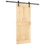 Sliding door with solid pine wood hardware 85x210 cm by vidaXL, Doors - Ref: Foro24-3202988, Price: 171,17 €, Discount: %