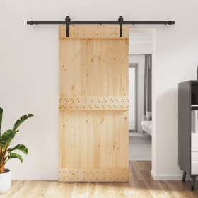 Sliding door with solid pine wood fittings 95x210 cm by vidaXL, Doors - Ref: Foro24-3202990, Price: 169,92 €, Discount: %