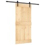 Puerta corredera con herrajes madera maciza de pino 95x210 cm de vidaXL, Puertas - Ref: Foro24-3202990, Precio: 169,92 €, Des...