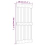 Puerta corredera con herrajes madera maciza de pino 95x210 cm de vidaXL, Puertas - Ref: Foro24-3202990, Precio: 169,92 €, Des...