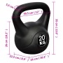 Pesa kettlebell 20 kg de vidaXL, Peso libre - Ref: Foro24-90394, Precio: 69,10 €, Descuento: %