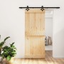 Sliding door with solid pine wood hardware 85x210 cm by vidaXL, Doors - Ref: Foro24-3203126, Price: 175,35 €, Discount: %