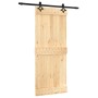 Sliding door with solid pine wood hardware 85x210 cm by vidaXL, Doors - Ref: Foro24-3203126, Price: 175,35 €, Discount: %