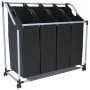 Laundry sorter with 4 bags in gray and black color. by vidaXL, Laundry baskets - Ref: Foro24-240367, Price: 38,77 €, Discount: %