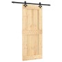 Puerta corredera con herrajes madera maciza de pino 85x210 cm de vidaXL, Puertas - Ref: Foro24-3203130, Precio: 193,56 €, Des...