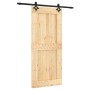 Puerta corredera con herrajes madera maciza de pino 90x210 cm de vidaXL, Puertas - Ref: Foro24-3203131, Precio: 151,99 €, Des...