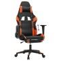 Gaming chair with footrest in black and orange synthetic leather by vidaXL, Gaming chairs - Ref: Foro24-3143770, Price: 137,0...