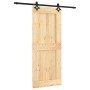 Sliding door with solid pine wood hardware 85x210 cm by vidaXL, Doors - Ref: Foro24-3203147, Price: 194,98 €, Discount: %