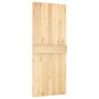 Sliding door with solid pine wood hardware 85x210 cm by vidaXL, Doors - Ref: Foro24-3203147, Price: 194,98 €, Discount: %