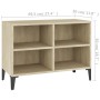 TV cabinet with metal legs in Sonoma oak color 69.5x30x50 cm by vidaXL, TV Furniture - Ref: Foro24-805935, Price: 38,12 €, Di...