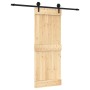 Puerta corredera con herrajes madera maciza de pino 80x210 cm de vidaXL, Puertas - Ref: Foro24-3203231, Precio: 162,60 €, Des...