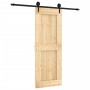 Sliding door with solid pine wood fittings 80x210 cm by vidaXL, Doors - Ref: Foro24-3203237, Price: 160,95 €, Discount: %