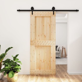 Sliding door with solid pine wood fittings 85x210 cm by vidaXL, Doors - Ref: Foro24-3203238, Price: 185,15 €, Discount: %