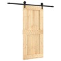 Puerta corredera con herrajes madera maciza de pino 90x210 cm de vidaXL, Puertas - Ref: Foro24-3203239, Precio: 168,30 €, Des...