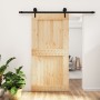 Sliding door with solid pine wood hardware 100x210 cm by vidaXL, Doors - Ref: Foro24-3203241, Price: 187,57 €, Discount: %