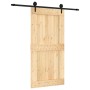 Sliding door with solid pine wood hardware 100x210 cm by vidaXL, Doors - Ref: Foro24-3203241, Price: 187,57 €, Discount: %