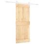 Puerta corredera con herrajes madera maciza de pino 85x210 cm de vidaXL, Puertas - Ref: Foro24-3203256, Precio: 181,46 €, Des...