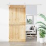 Puerta corredera con herrajes madera maciza de pino 95x210 cm de vidaXL, Puertas - Ref: Foro24-3203258, Precio: 182,96 €, Des...