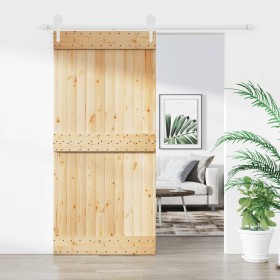 Sliding door with solid pine wood fittings 95x210 cm by vidaXL, Doors - Ref: Foro24-3203258, Price: 167,99 €, Discount: %